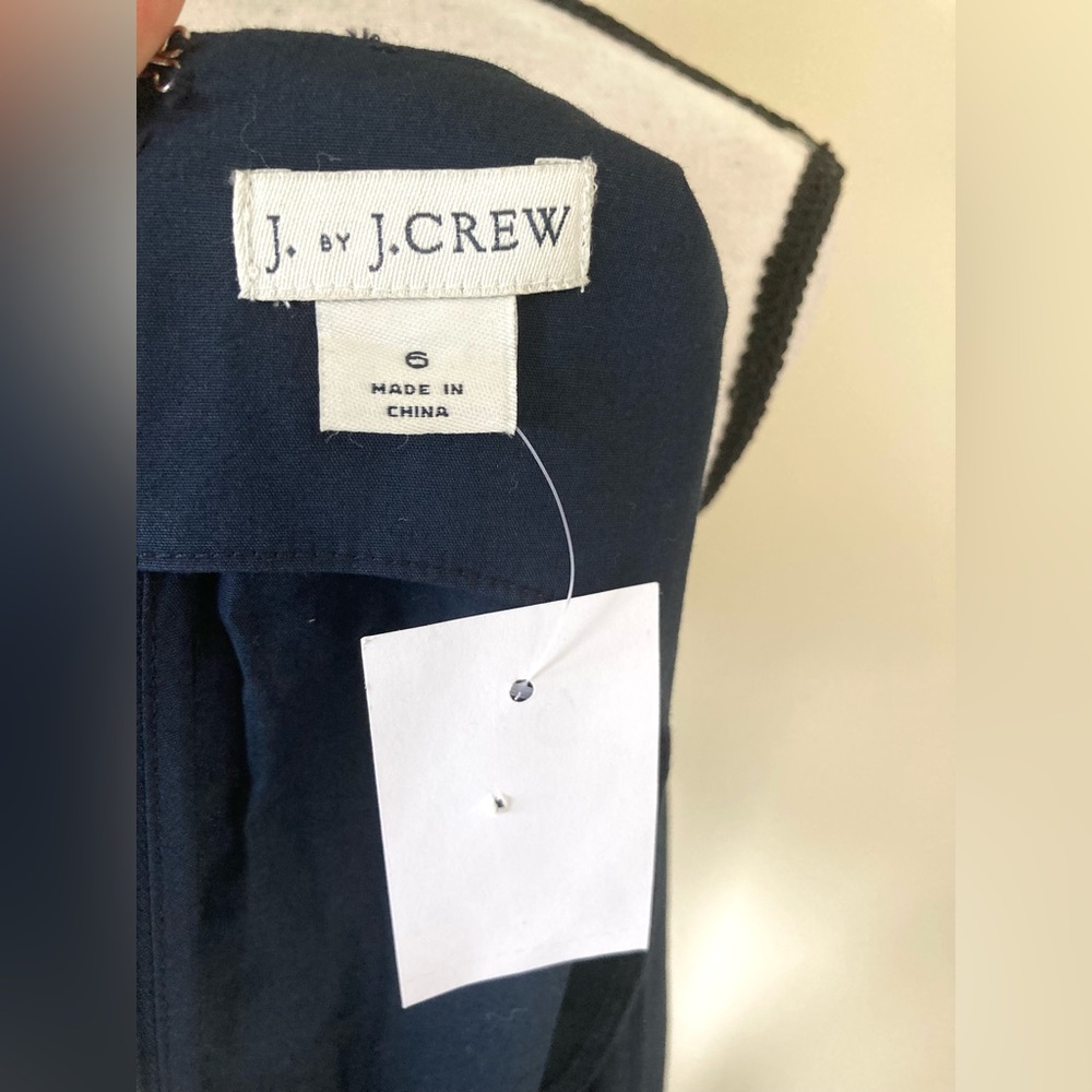 NWT J Crew Navy Sleeveless Wrap-top shirt-dress Size 6 - Picture 9 of 10